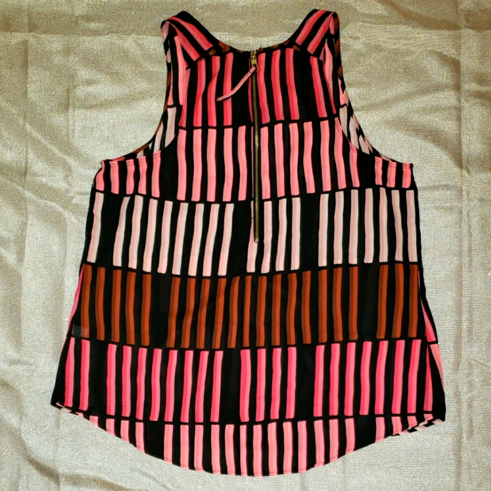 EUC Apt. 9 Geometric Tank Top w/ Zipper